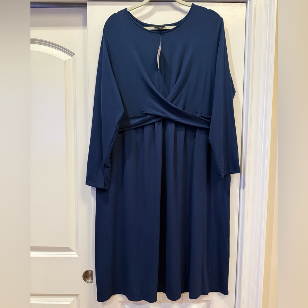 J Jill -  Brand New 3/4 Sleeve Blue Chic Dress